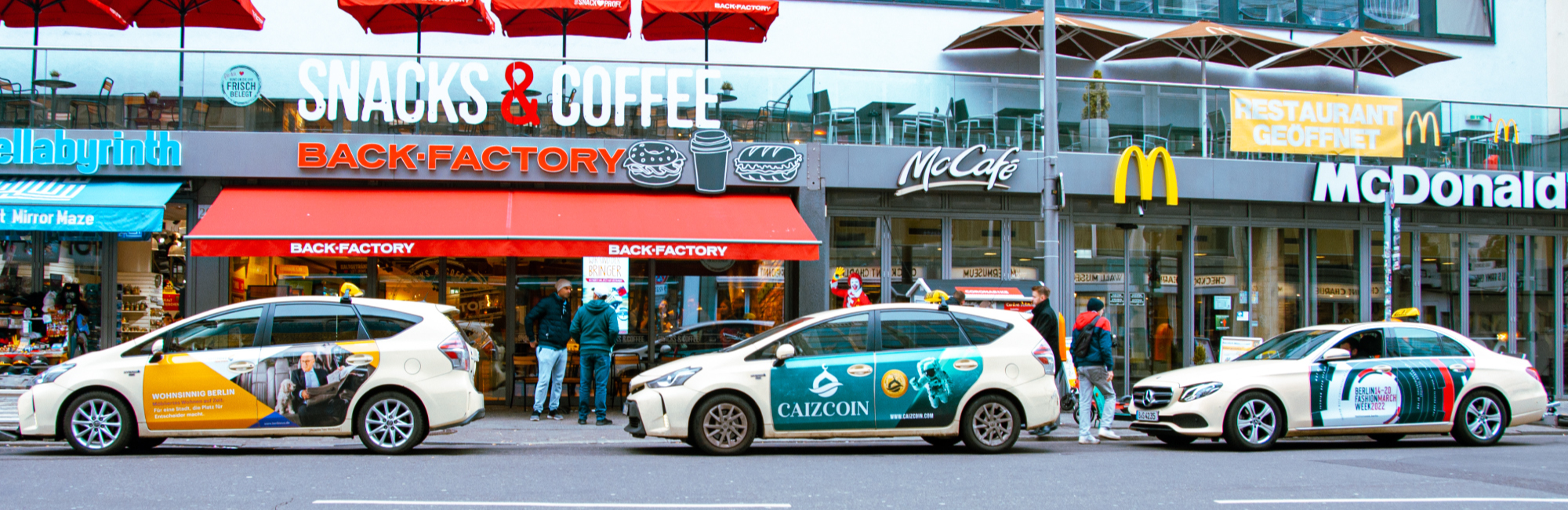 OOH Werbung Rewe Berliner Taxiwerbung